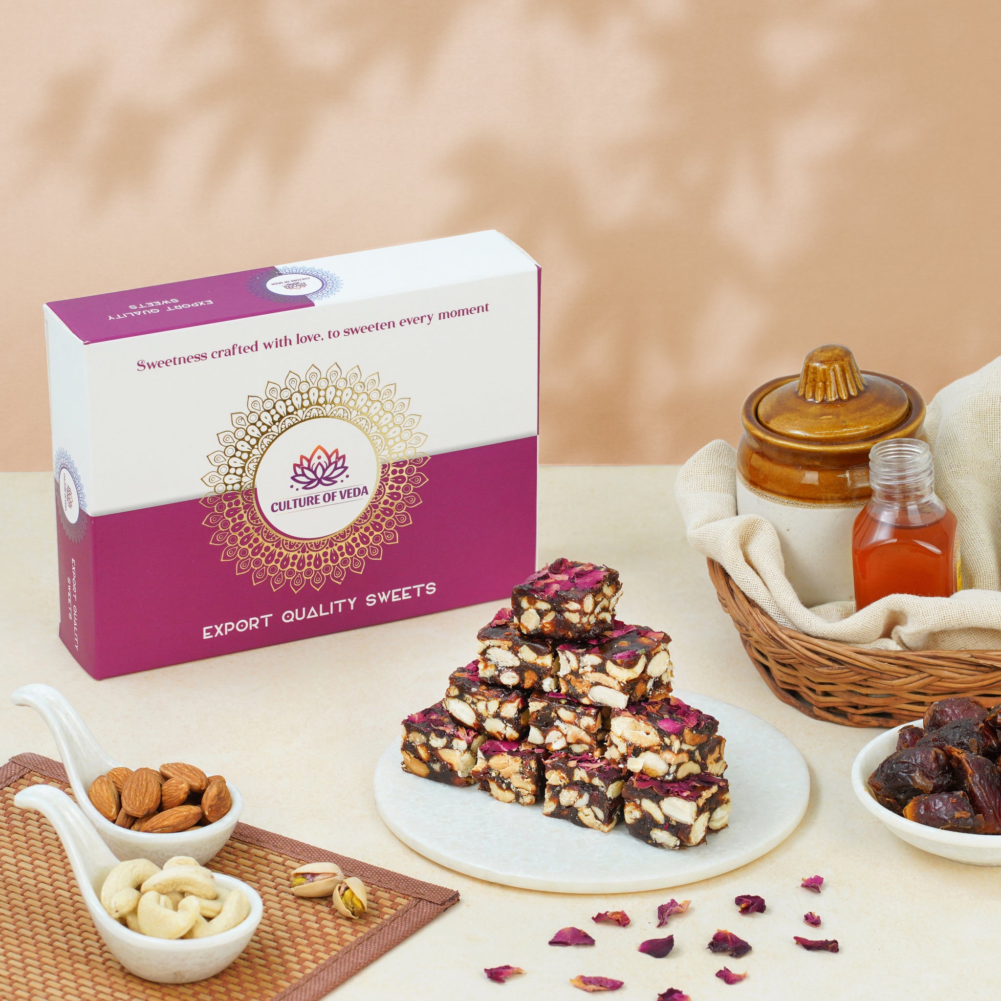Rose Dryfruit Barfi