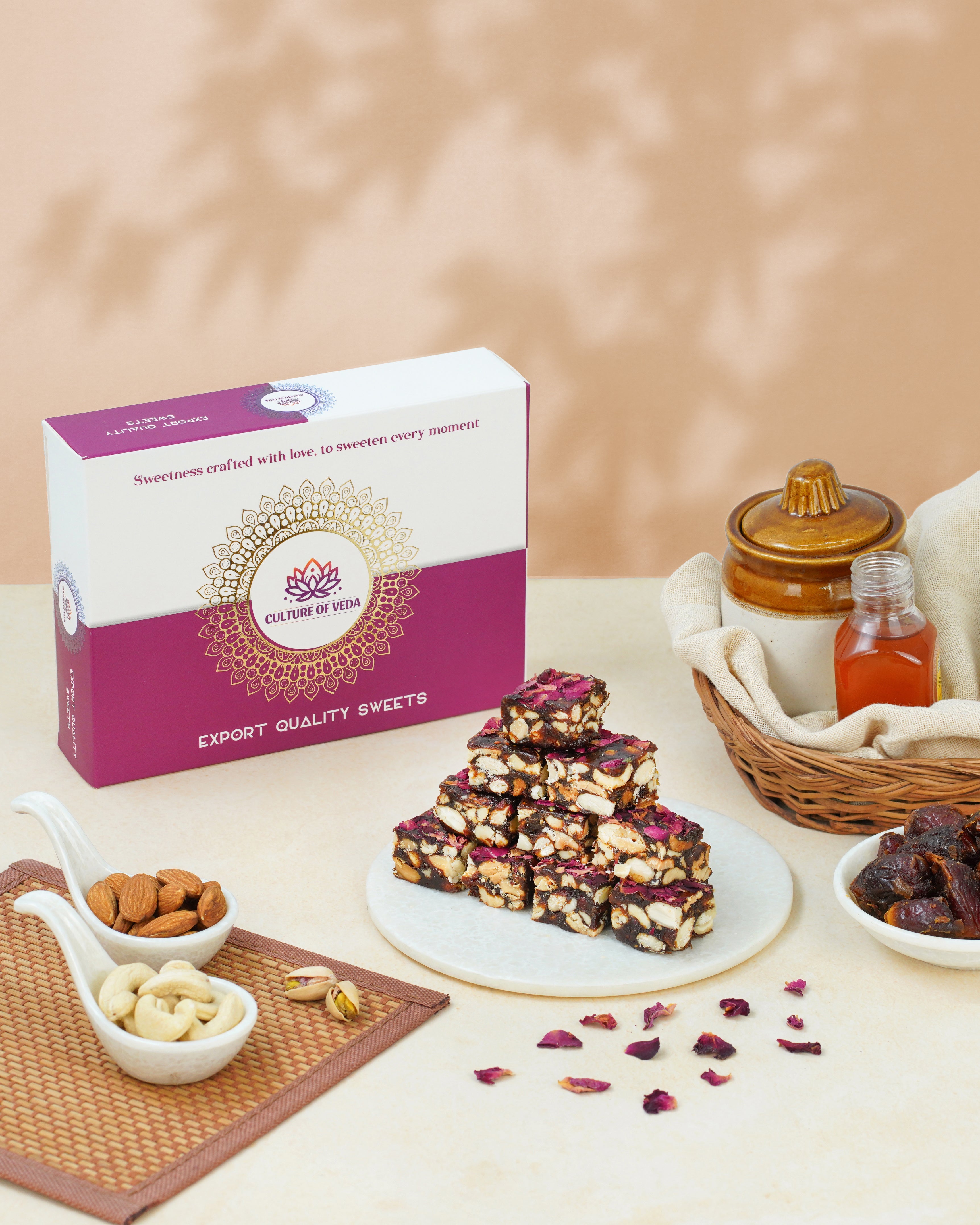 Rose Dryfruit Barfi