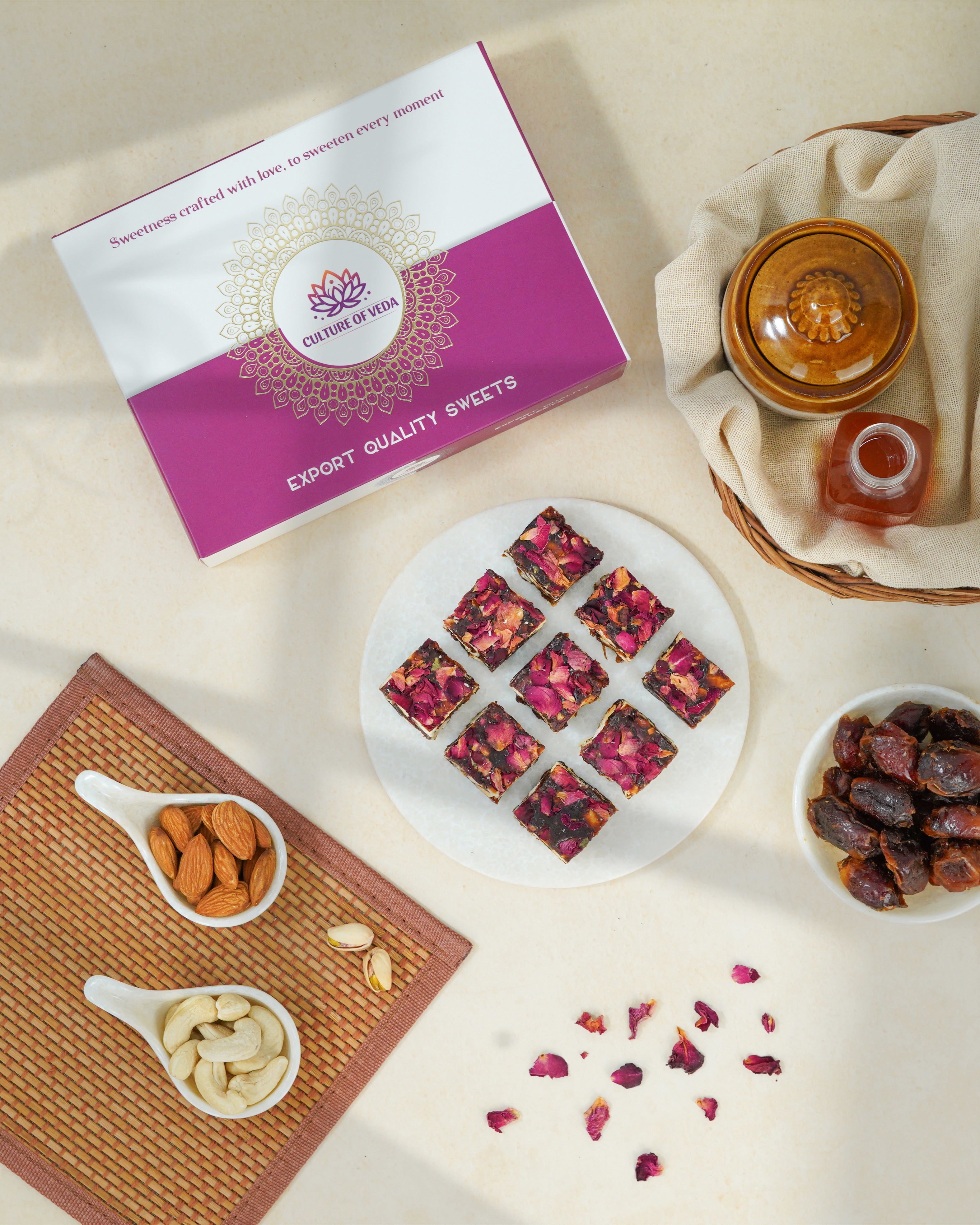 Rose Dryfruit Barfi