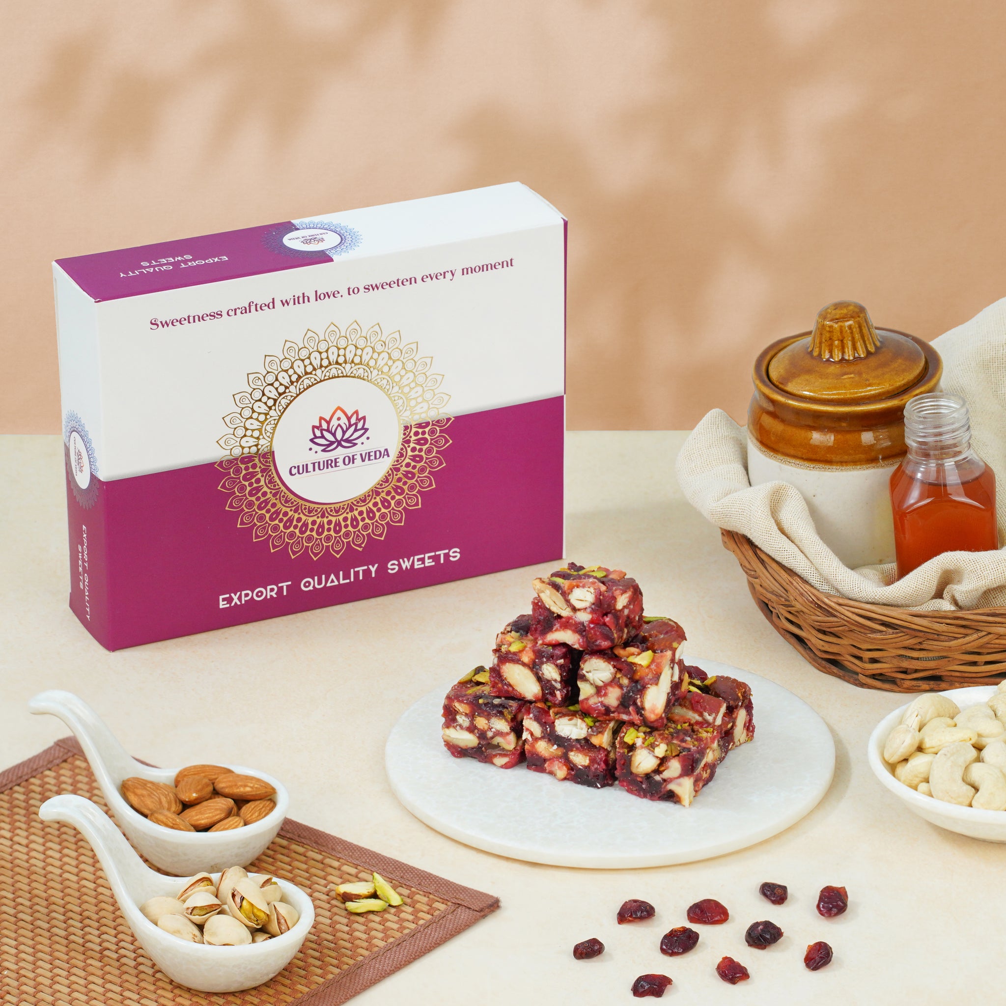 Cranberry Dryfruit Barfi