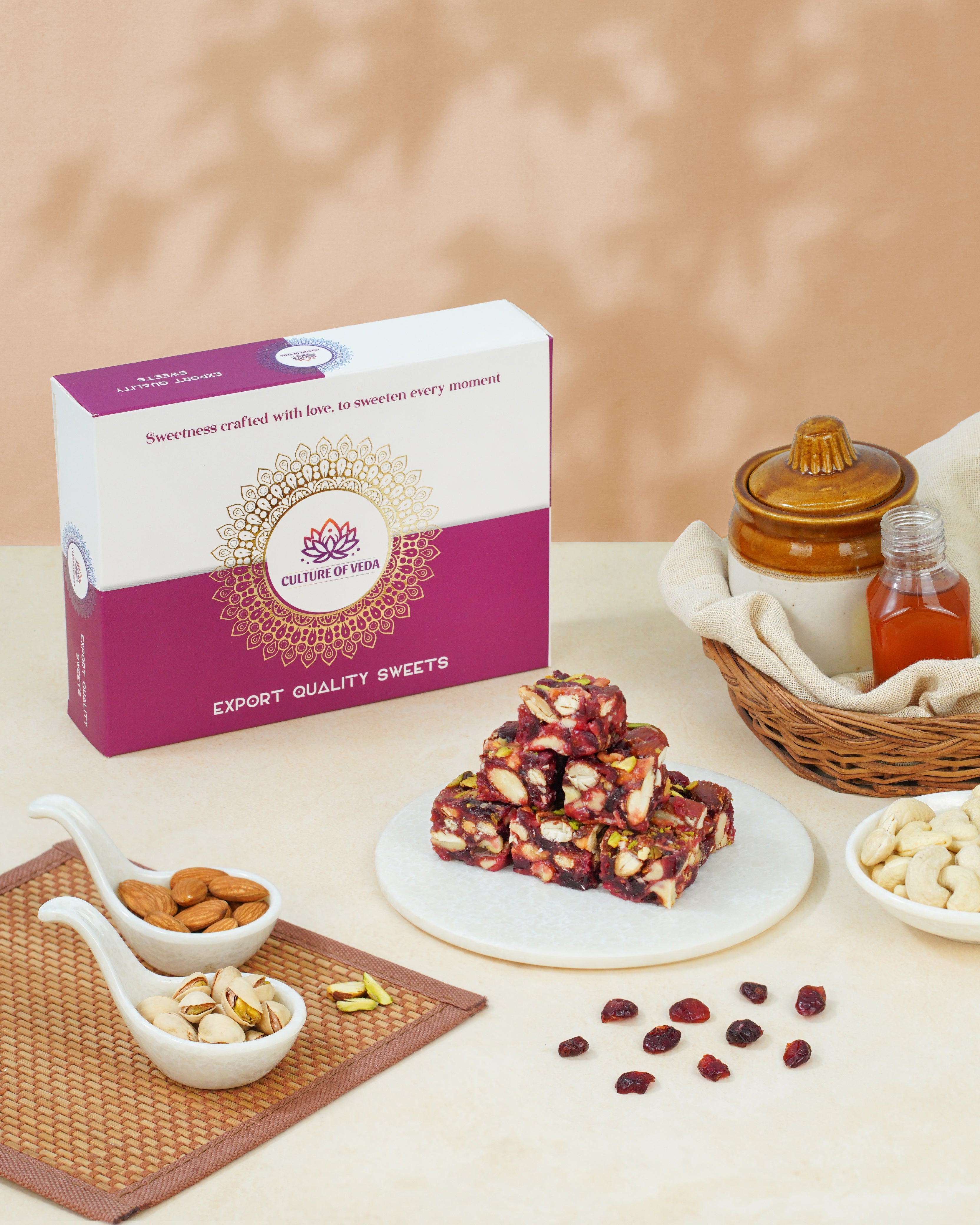 Cranberry Dryfruit Barfi