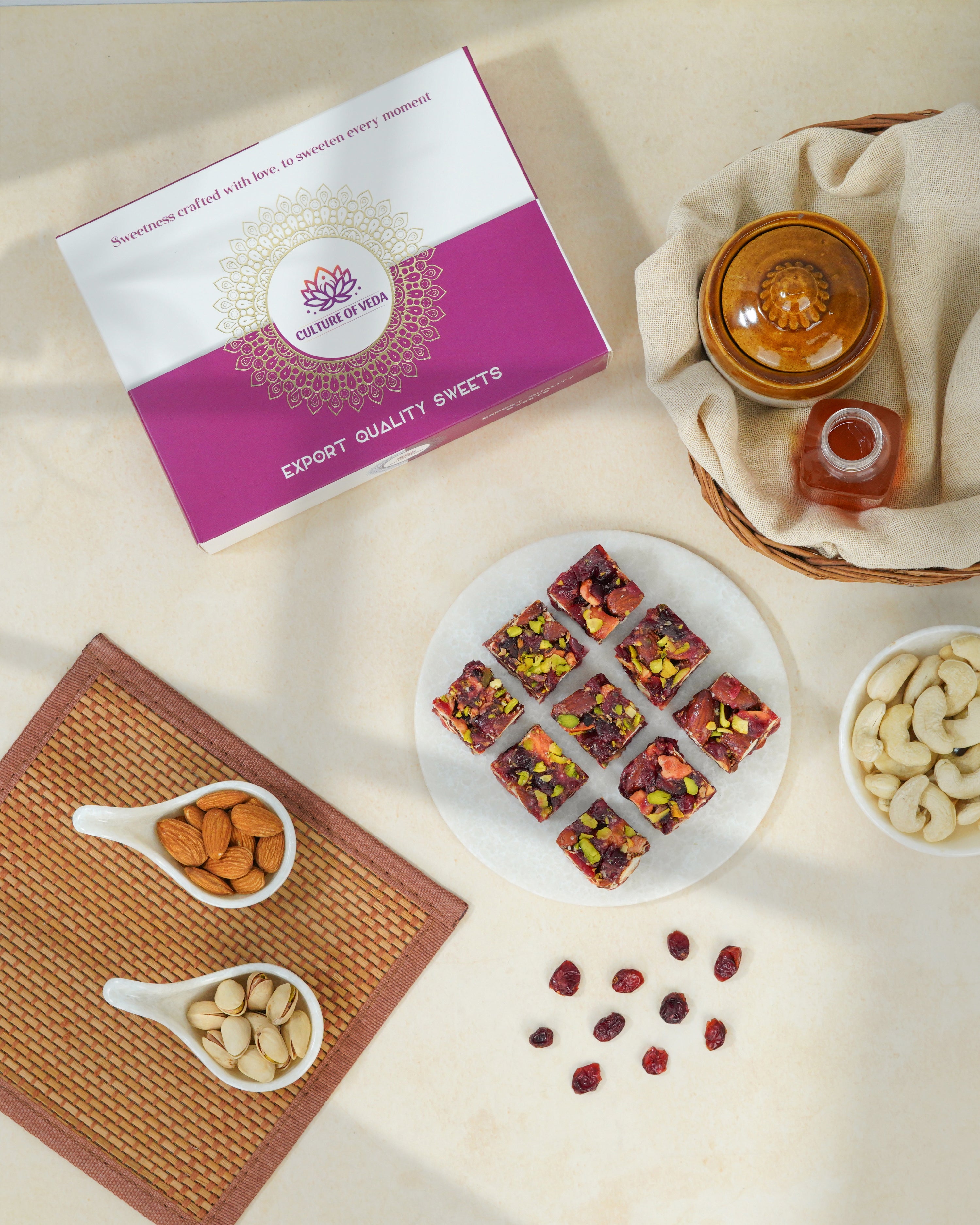 Cranberry Dryfruit Barfi